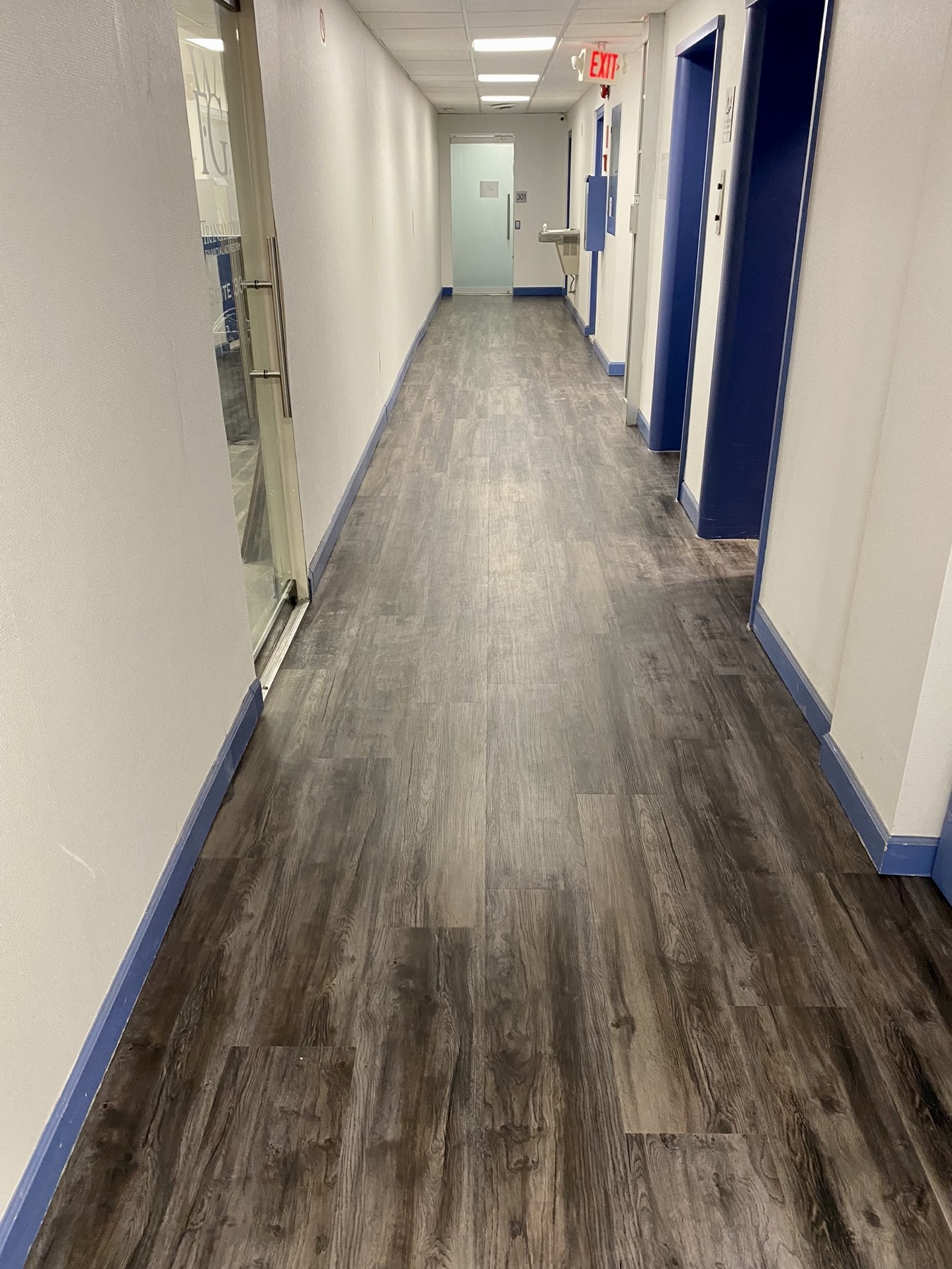 Luxury Vinyl Plank Hallway Installation in Merrick, NY