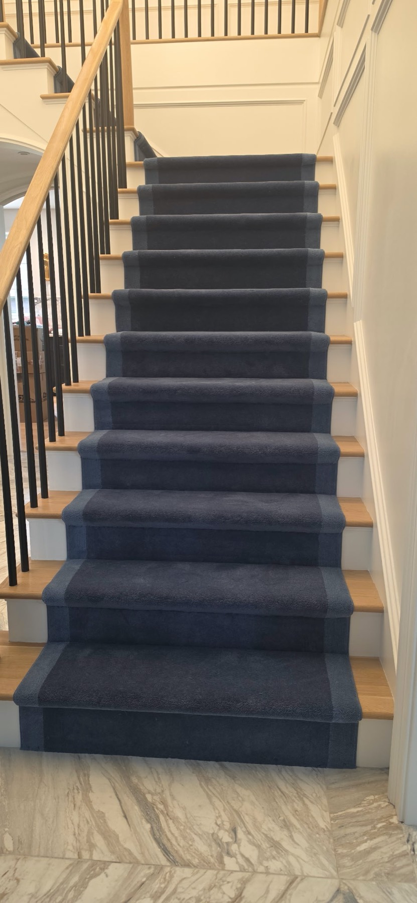 Custom Stair Runner Design & Installation in Malverne, NY