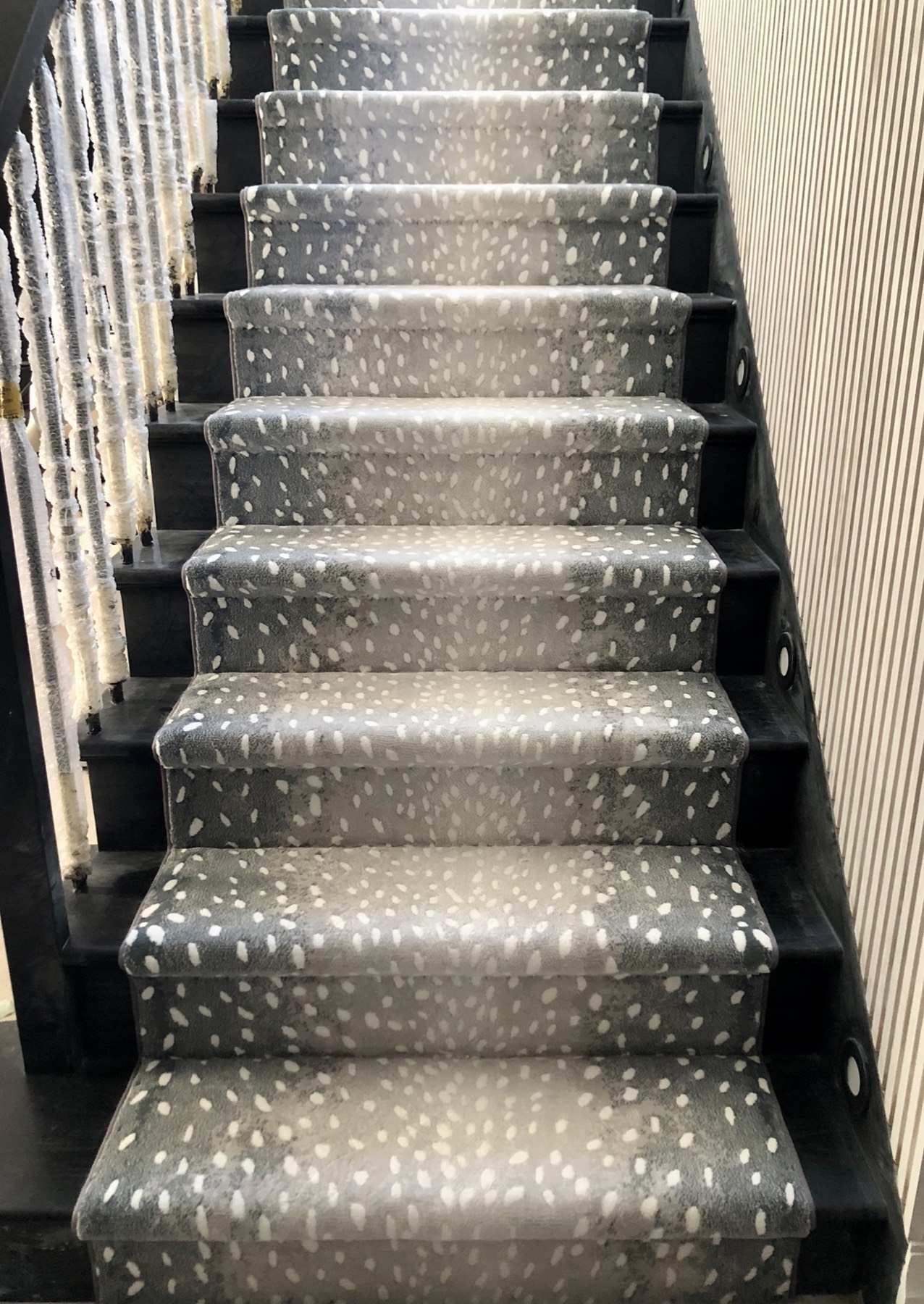 Custom Stair Runner with Landing in Long Beach, NY