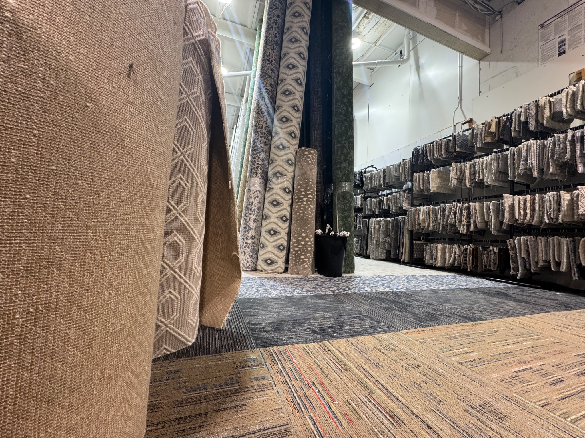 Carpet rolls and sample library available at Carpet and Design